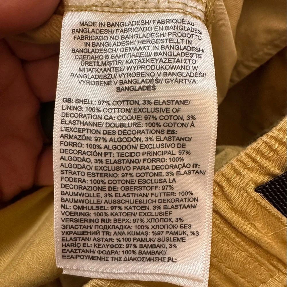 North Face Men’s Cargo Shorts Ripstop Tan Khaki Belted Size Large (z)